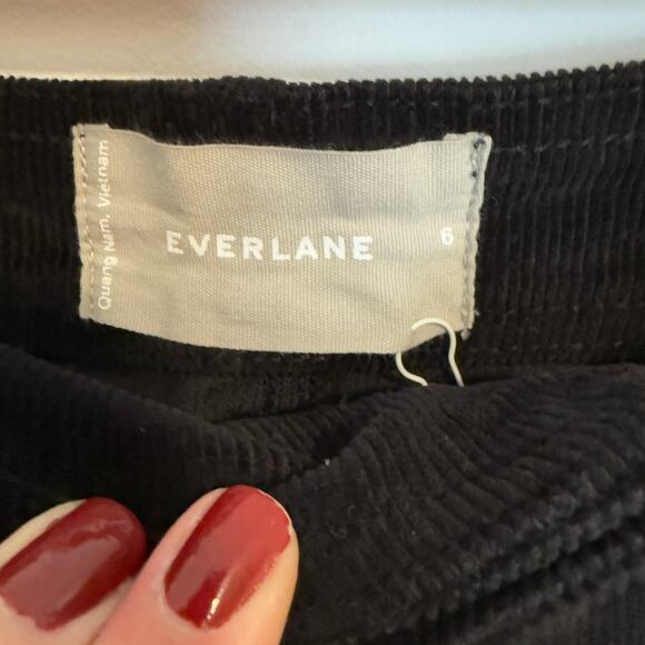Everlane The Corduroy Wide Leg Pant In Black Size 6 New - Picture 11 of 12